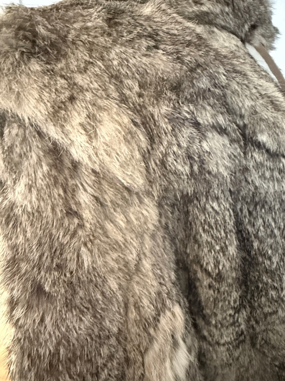 Wilsons Leather Gray rabbit fur Jacket - Picture 7 of 11